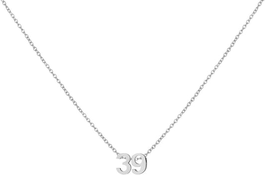 Number Necklace for Women Dainty 18K Gold Plated Pendant Necklace Charm Birth Month Personalized Jewelry Birthday Gift