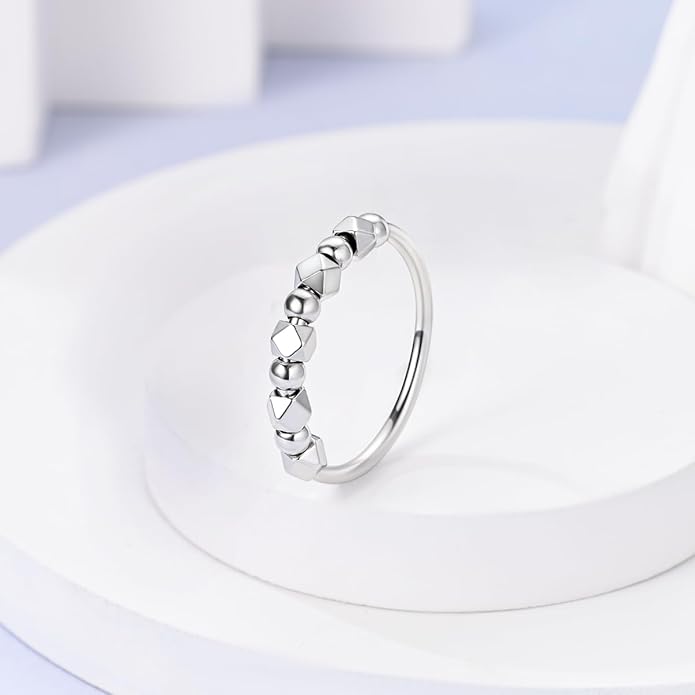 NARMO 925 Sterling Silver Rings for Women Evil Eyes Rings Entwined Line Cubic Zirconia Rings Simple Stackable Finger Rings Engagement Ring Personality Rings Size 6-9