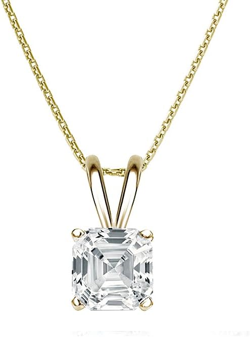 The Diamond Deal 1/4 Carat - 5 Carat | IGI Certified Lab Grown Diamond Pendant Necklace For Women | 14K White, Yellow Or Rose Gold | Lab Created Solitaire Lab-Grown Diamond Pendant Necklace
