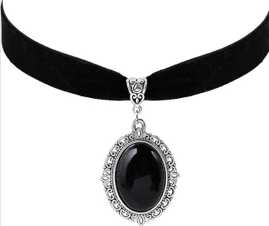 6pcs Costume Choker Necklace Women Black Lace Goth Vampire Accessories for Gothic Clothes