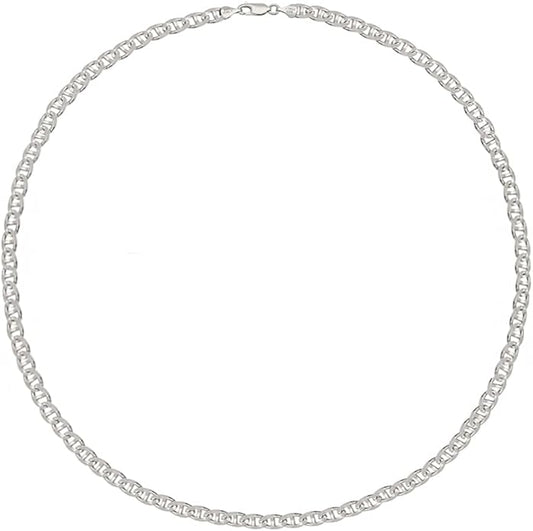 Savlano 925 Sterling Silver Solid Italian Figaro, Rope,Herringbone, Curb, Ball Bead, Snake, Mariner Chain Anklet for Women, Comes in 0.8mm - 5mm With Gift Box