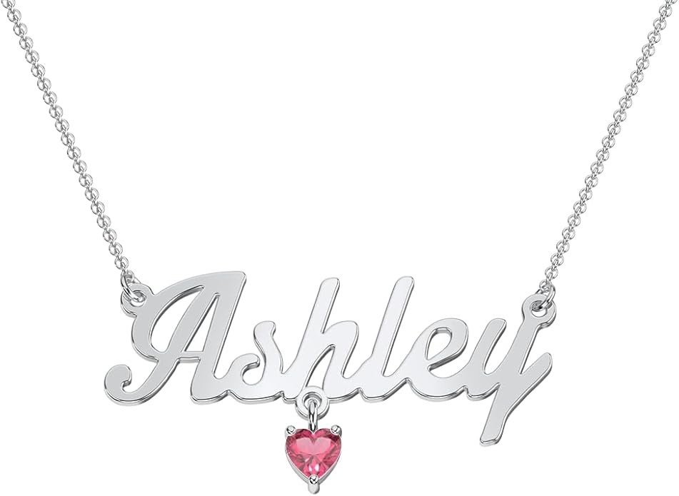 TSD Custom Dainty Name Necklace Personalized in Solid or Gold Plated or Sterling Silver, Customized Jewelry Necklace Gift for Women, Personalized with any Name or Word - Jewlr
