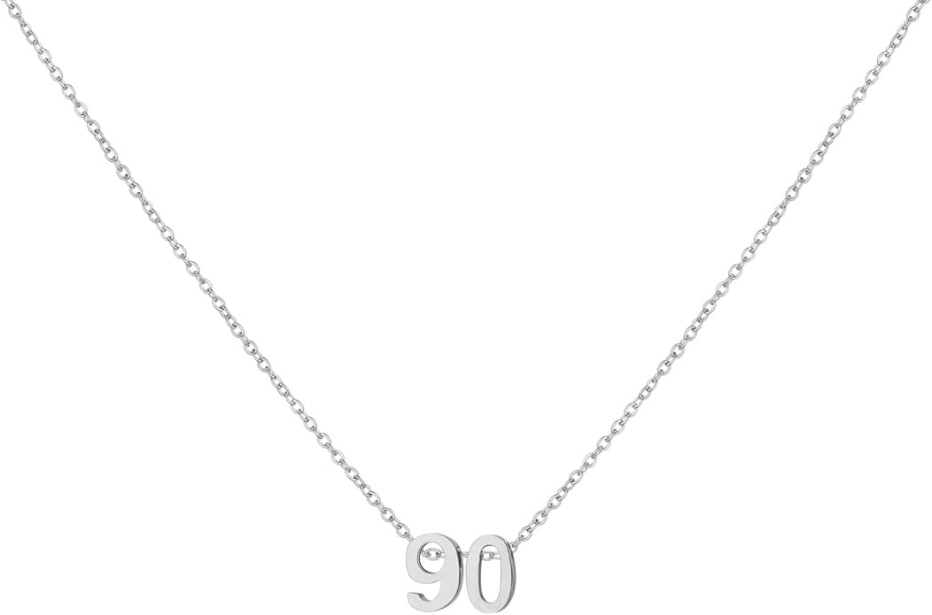 Number Necklace for Women Dainty 18K Gold Plated Pendant Necklace Charm Birth Month Personalized Jewelry Birthday Gift