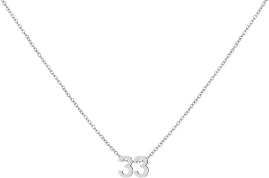 Number Necklace for Women Dainty 18K Gold Plated Pendant Necklace Charm Birth Month Personalized Jewelry Birthday Gift