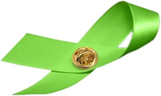 1/2/5/10/25/50/100pcs Satin Awareness Ribbon Pins (Pick your color), for Cancer & Disease Awareness, Bulk Quantities for Fundraising, Events, Gift Giving