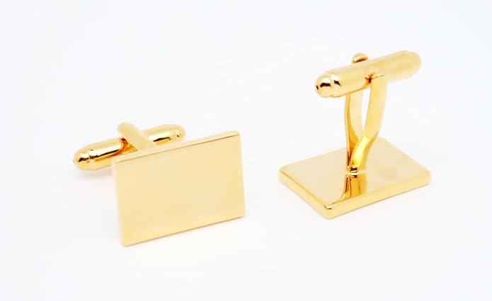 Jonwo Classic Rectangle Stainless Steel Men's Cufflinks in Gift Box Classic Tuxedo Shirt Cuff Link for Wedding Formal Business