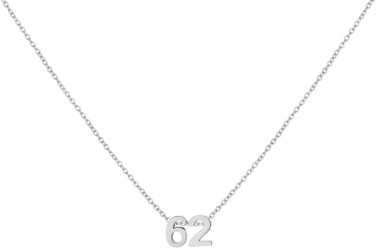 Number Necklace for Women Dainty 18K Gold Plated Pendant Necklace Charm Birth Month Personalized Jewelry Birthday Gift