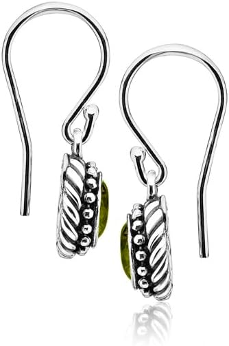 JEAN RACHEL JEWELRY 925 Sterling Silver Dangle Earrings for Women - Rope with Cubic Zirconia Vintage Design - Hypoallergenic, Lead & Nickel Free - Artisan Handcrafted Statement Earrings