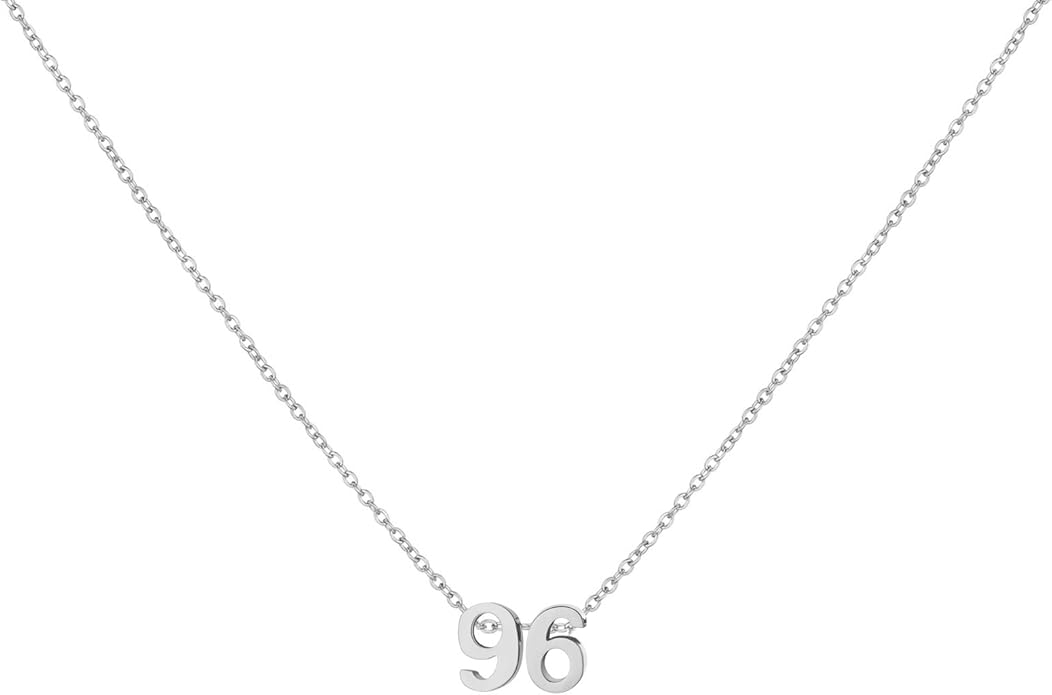 Number Necklace for Women Dainty 18K Gold Plated Pendant Necklace Charm Birth Month Personalized Jewelry Birthday Gift
