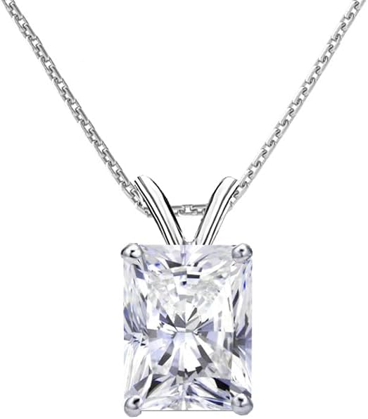 The Diamond Deal 1/4 Carat - 5 Carat | IGI Certified Lab Grown Diamond Pendant Necklace For Women | 14K White, Yellow Or Rose Gold | Lab Created Solitaire Lab-Grown Diamond Pendant Necklace