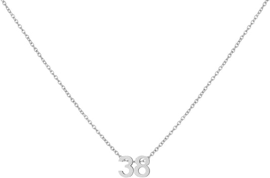 Number Necklace for Women Dainty 18K Gold Plated Pendant Necklace Charm Birth Month Personalized Jewelry Birthday Gift