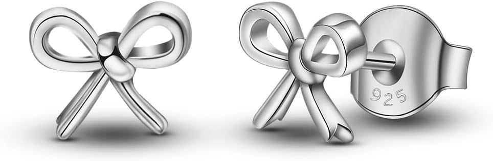 INFUSEU Sterling Silver Cute Stud Earrings Cat Frog Mushroom Bunny, Small Gifts for Women Teen Girls Animal Lovers