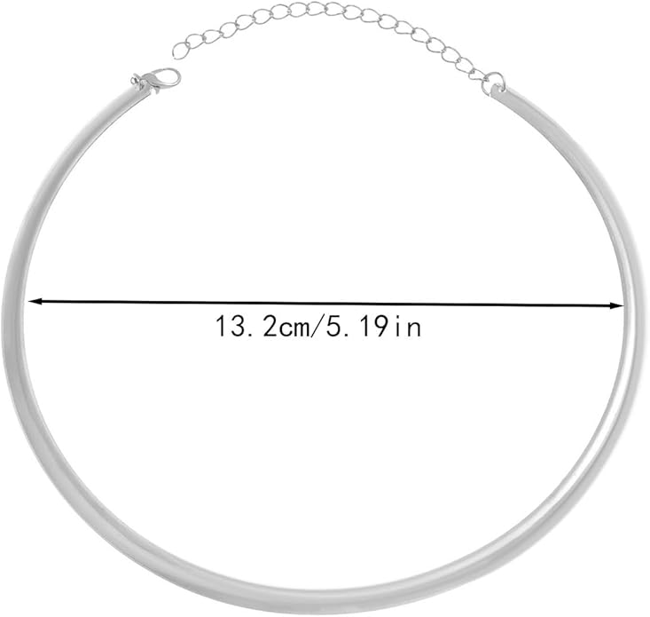 Chunky Gold Choker Necklaces for Women Non Tarnish Silver Statement Necklace for Women Chunky Necklace Open Round Gold Collar Necklace Trendy Jewelry