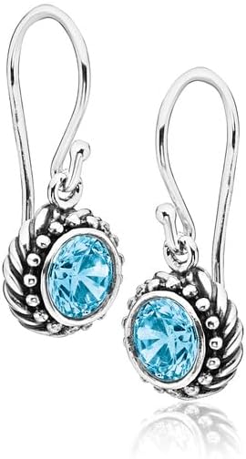 JEAN RACHEL JEWELRY 925 Sterling Silver Dangle Earrings for Women - Rope with Cubic Zirconia Vintage Design - Hypoallergenic, Lead & Nickel Free - Artisan Handcrafted Statement Earrings