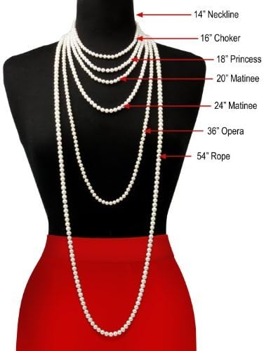 Belacqua Natural Cultured Freshwater Pearl Strand Necklace in Sterling Silver, Size 5.5-9.5mm, Length-16 to 36 Inches, Clasp-Fishhook, Jewelry for Women, Gift Box Included