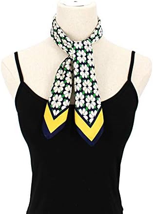 ANDANTINO 100% Mulberry Silk Scarf -21” Lightweight Square Neckerchief – Breathable Digital Printed Scarves with Gift Packed