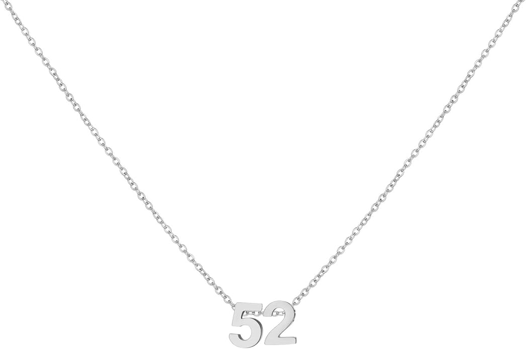 Number Necklace for Women Dainty 18K Gold Plated Pendant Necklace Charm Birth Month Personalized Jewelry Birthday Gift