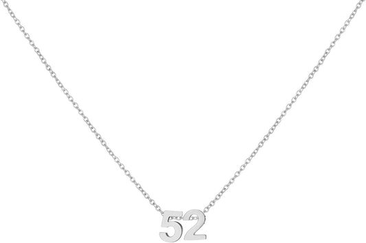 Number Necklace for Women Dainty 18K Gold Plated Pendant Necklace Charm Birth Month Personalized Jewelry Birthday Gift