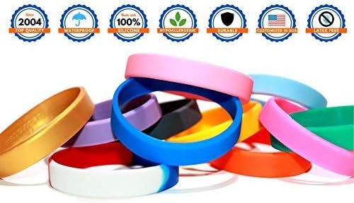 Reminderband Custom Silicone Bracelet – Motivational Wristbands, Bulk Personalized Bands for Events, Awareness, Fundraisers, Gifts – Custom Rubber Bracelets - 1/2" Classic