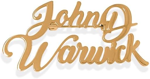 YHLISO Personalized Customize Double Names Stainless Steel Brooch Pin Custom Logo Gold Name Badges Products for Women Jewelry