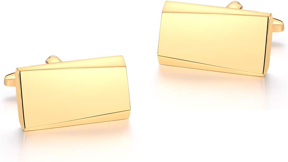 Merit Ocean Cufflinks for Men, Stainless Steel Cuff Links Mens for Wedding Business Gifts, Silver, Black, Gold
