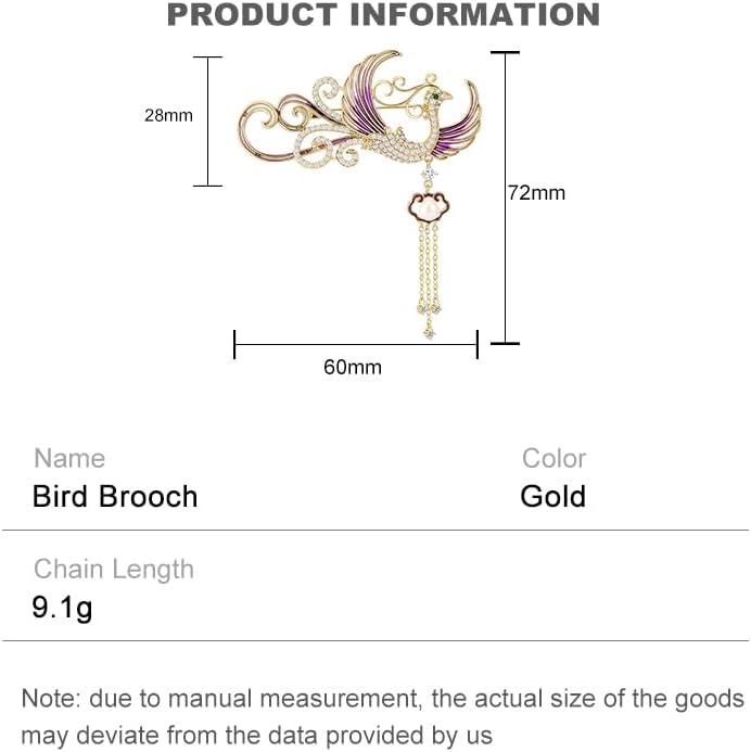 Exquisite 14K Gold Phoenix Brooch for Women, Inlaid with Moissanite and Premium Gemstones, Ideal Luxury Gift for Holidays and Special Occasions