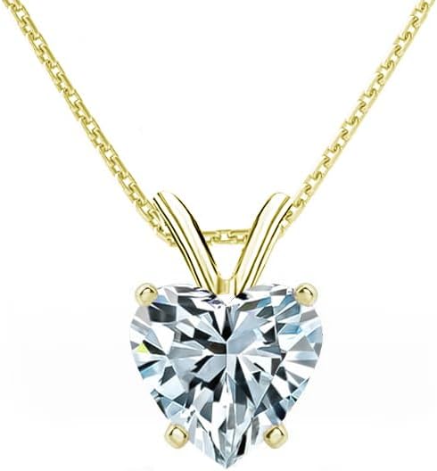 The Diamond Deal 1/4 Carat - 5 Carat | IGI Certified Lab Grown Diamond Pendant Necklace For Women | 14K White, Yellow Or Rose Gold | Lab Created Solitaire Lab-Grown Diamond Pendant Necklace