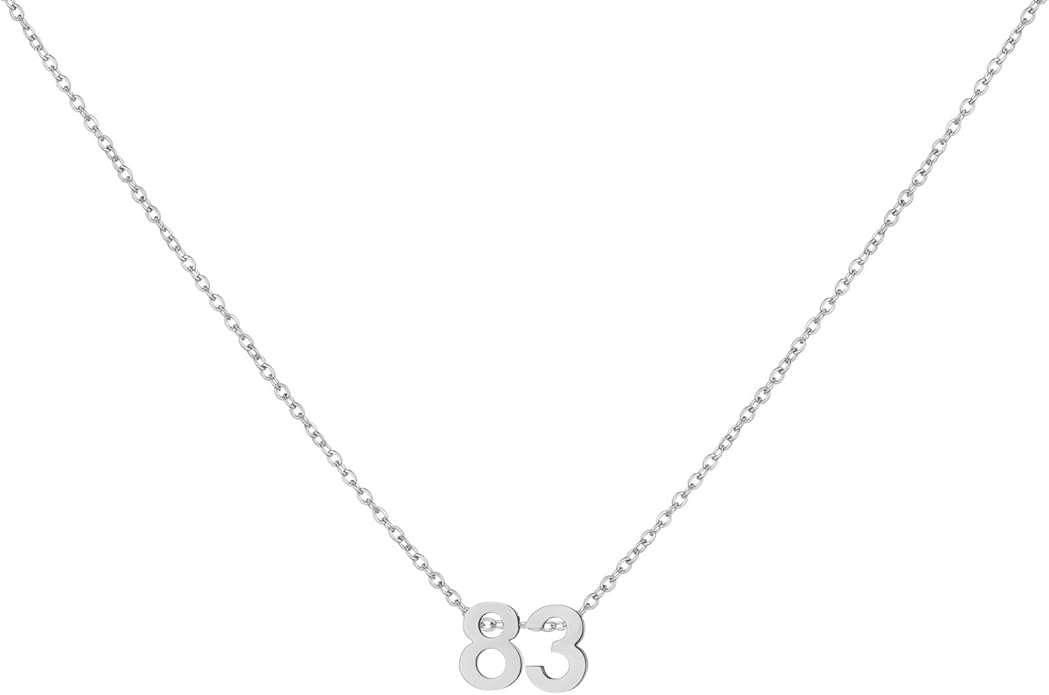 Number Necklace for Women Dainty 18K Gold Plated Pendant Necklace Charm Birth Month Personalized Jewelry Birthday Gift