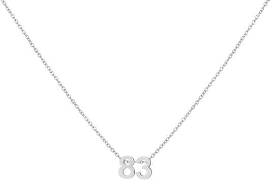 Number Necklace for Women Dainty 18K Gold Plated Pendant Necklace Charm Birth Month Personalized Jewelry Birthday Gift