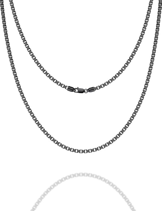 925 Sterling Silver Box Chain 2/3/4/5mm Necklace for Men Silver Link Chain for Women 16/18/20/22/24/26/30 Inches