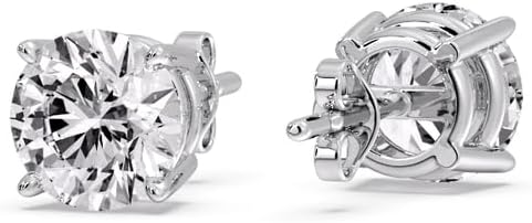 1/2-5 Carat Lab Grown Diamond Solitaire Earrings for Women IGI Certified 14K Gold Push Back Stud Earrings (E-F-G, VS1-VS2, 0.50-5 c.t.w)