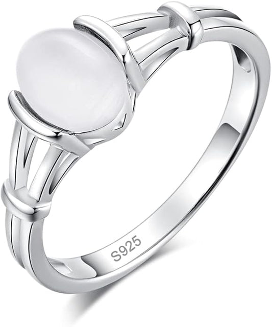 CiNily 18K Gold Plated Opal Ring-White Fire Opal & Amethyst & Cubic Zirconia Women Jewelry Gemstone Engagement Anniversary Ring Size 5-13