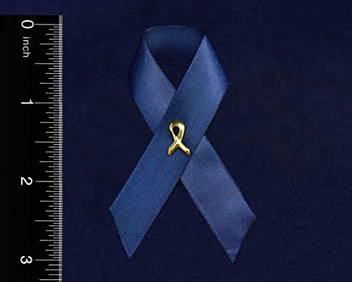 1/2/5/10/25/50/100pcs Satin Awareness Ribbon Pins (Pick your color), for Cancer & Disease Awareness, Bulk Quantities for Fundraising, Events, Gift Giving