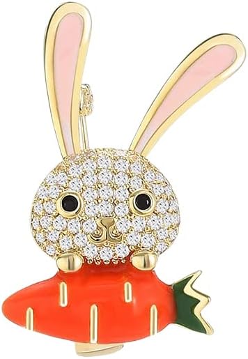 18K Gold Brooch Rhinestone Animal Brooch Pin Elegant Lapel Pin Wedding Jewelry Christmas Gift Dress Accessories for Women