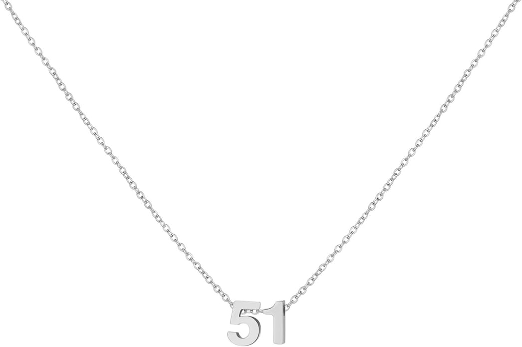 Number Necklace for Women Dainty 18K Gold Plated Pendant Necklace Charm Birth Month Personalized Jewelry Birthday Gift