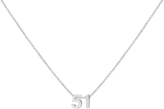 Number Necklace for Women Dainty 18K Gold Plated Pendant Necklace Charm Birth Month Personalized Jewelry Birthday Gift