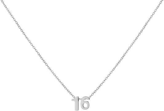 Number Necklace for Women Dainty 18K Gold Plated Pendant Necklace Charm Birth Month Personalized Jewelry Birthday Gift
