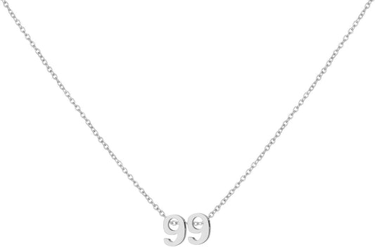 Number Necklace for Women Dainty 18K Gold Plated Pendant Necklace Charm Birth Month Personalized Jewelry Birthday Gift