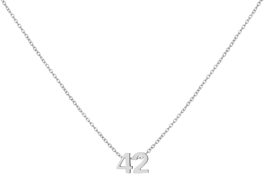 Number Necklace for Women Dainty 18K Gold Plated Pendant Necklace Charm Birth Month Personalized Jewelry Birthday Gift