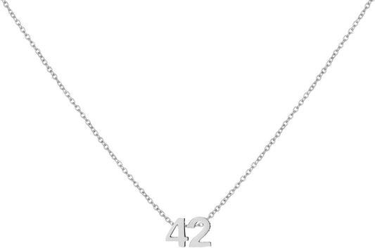 Number Necklace for Women Dainty 18K Gold Plated Pendant Necklace Charm Birth Month Personalized Jewelry Birthday Gift