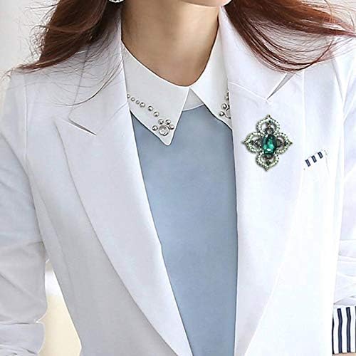 Brooch Pins for Women Girls Fashion Flower Crystal Rhinestone Pearl Jewelry