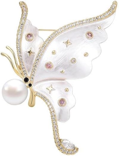 UNVAK Animal Brooches for Women Pearl Rhinestones Animal Brooch Pin Cute Animal Jewelry Gift for Wife Mom Girlfriends