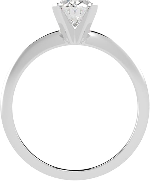 Houston Diamond District 1 to 5 Carat LAB GROWN Solitaire IGI CERTIFIED Diamond Engagement Ring (E-F Color VS2-SI1 Clarity)