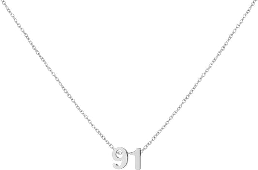Number Necklace for Women Dainty 18K Gold Plated Pendant Necklace Charm Birth Month Personalized Jewelry Birthday Gift