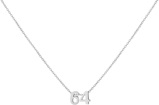 Number Necklace for Women Dainty 18K Gold Plated Pendant Necklace Charm Birth Month Personalized Jewelry Birthday Gift