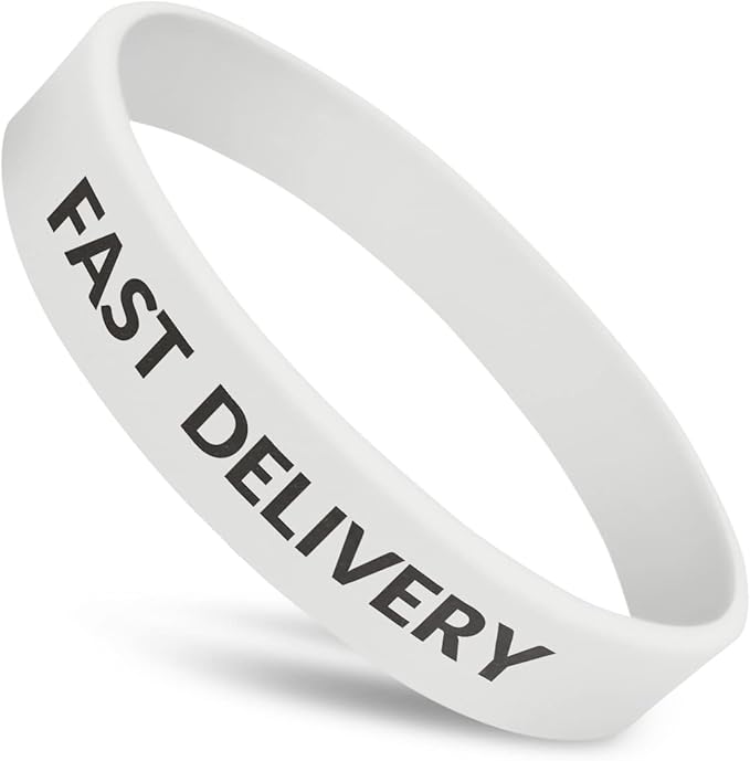 Super Rush Wristbands | Fast Delivery | Fully Customizable | Great For Events, Fundraisers & Promotions | 1/2" Wide | Available In Bulk