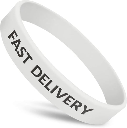 Super Rush Wristbands | Fast Delivery | Fully Customizable | Great For Events, Fundraisers & Promotions | 1/2" Wide | Available In Bulk