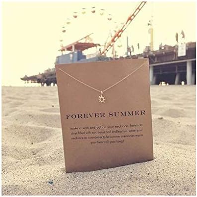 Hundred River Friendship Anchor Compass Necklace Good Luck Elephant Pendant Chain Necklace with Message Card