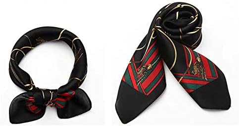 ANDANTINO 100% Mulberry Silk Scarf -21” Lightweight Square Neckerchief – Breathable Digital Printed Scarves with Gift Packed