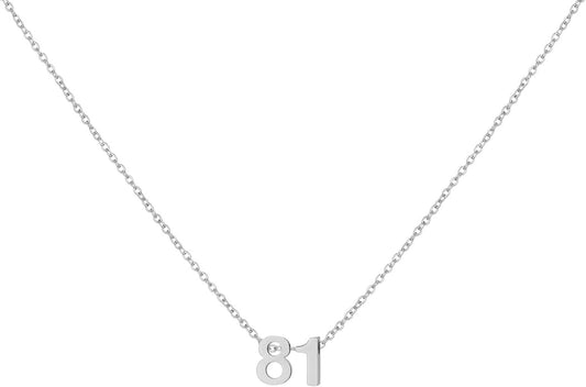 Number Necklace for Women Dainty 18K Gold Plated Pendant Necklace Charm Birth Month Personalized Jewelry Birthday Gift